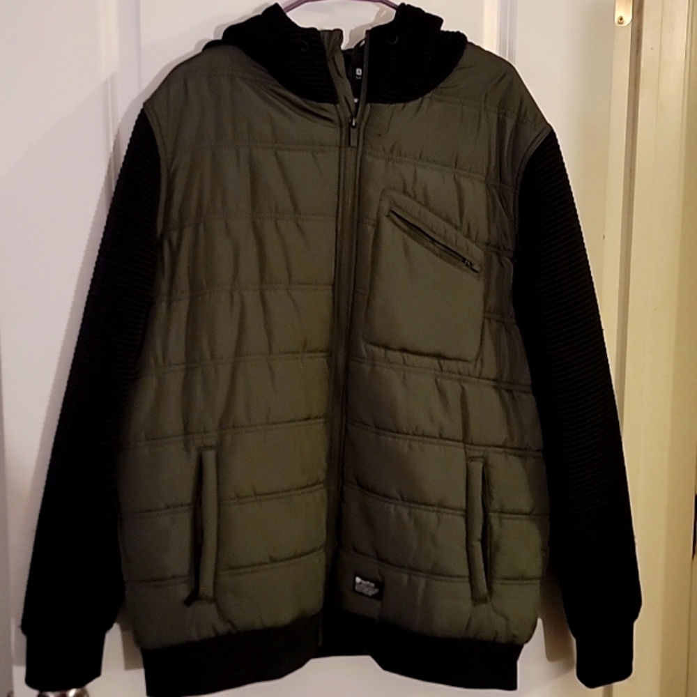 Matix brand light bomber jacket, sz XL olive green/black, NWOT